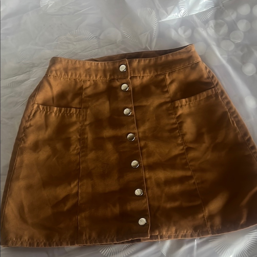 Divided Brown Tan A-Line Mini Skirt Casual